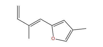 (E)-4-Methyl- (2-methyl-1,3-butadienyl)-furan